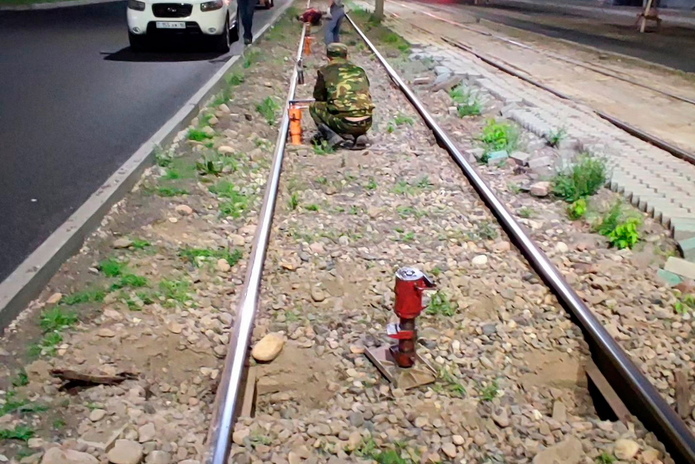 На проспекте Абая ремонтируют трамвайные пути